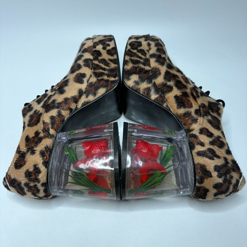 FUNTASMA Pimp-02 Leopard Print Goldfish Heel Lace Up Oxford Mens Size 8 - Picture 6 of 10